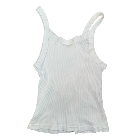 Weekday White Ribbed Crop Tank - Picture 4 of 7